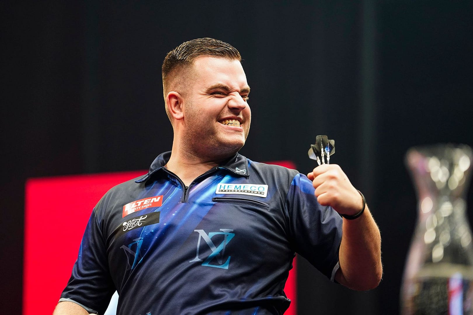 Zonneveld stuns Van Gerwen at European Darts Trophy